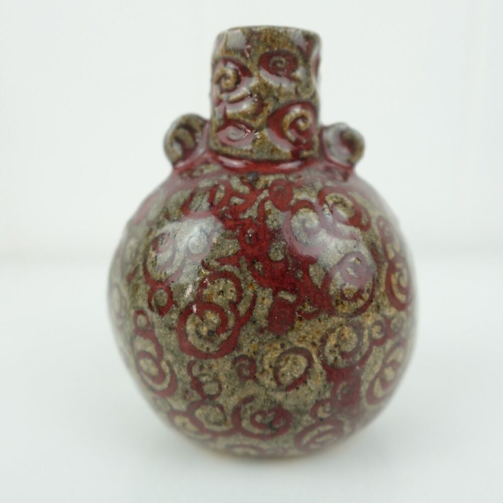 Studio Pottery Small Vase/Incense Holder Signed by the Artist